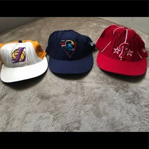 Vintage Fitted hats (LAKERS, WARRIORS, PHILLIES)